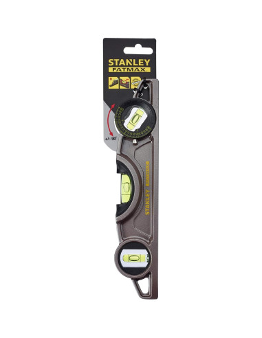 Nivel de burbuja Stanley FatMax Torpedo 25cm Aluminio Negro