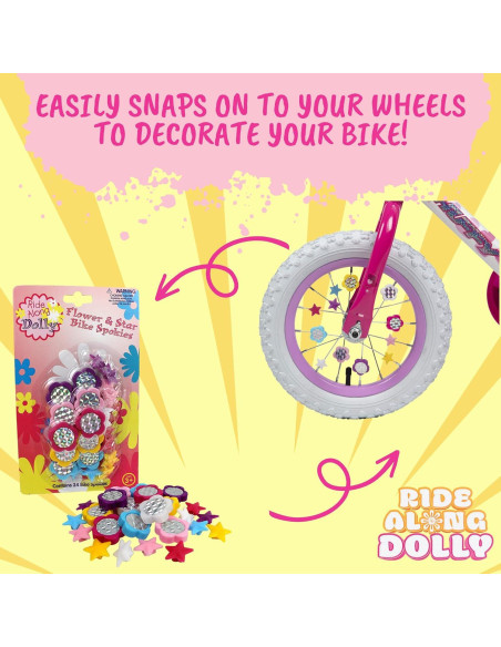 24 Adornos de Radios de Bicicleta Ride Along Dolly Multicolor
