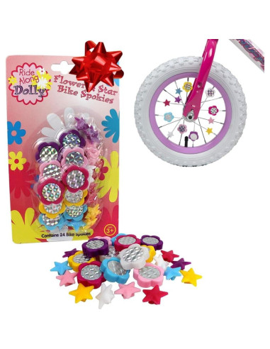 24 Adornos de Radios de Bicicleta Ride Along Dolly Multicolor