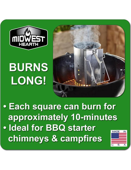 Cuadrados de Encendido Rápido Midwest Hearth - 144 Unidades
