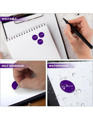 1170 Etiquetas Redondas Autoadhesivas YIKIADA 13 mm Púrpura