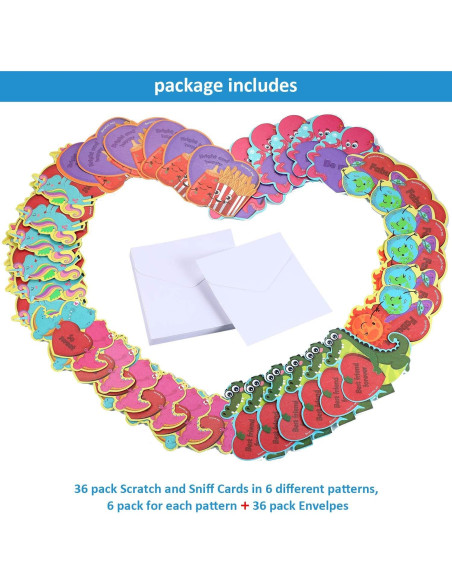 36 Tarjetas Rascables San Valentín Outus con Aromas Únicos