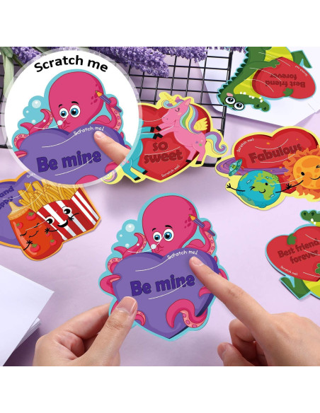 36 Tarjetas Rascables San Valentín Outus con Aromas Únicos