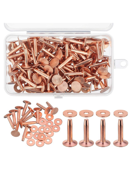 Juego de 50 Remaches de Cobre Hotop 19 mm para Cuero