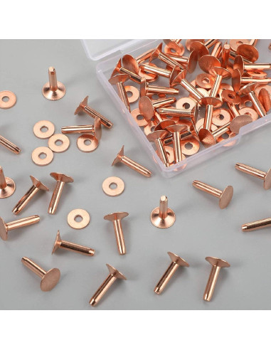 Juego de 50 Remaches de Cobre Hotop 19 mm para Cuero