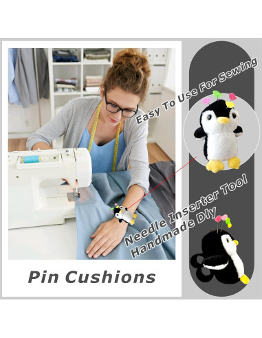 Kit de Costura Almohadilla Pingüino Wefadingla con 50 Agujas