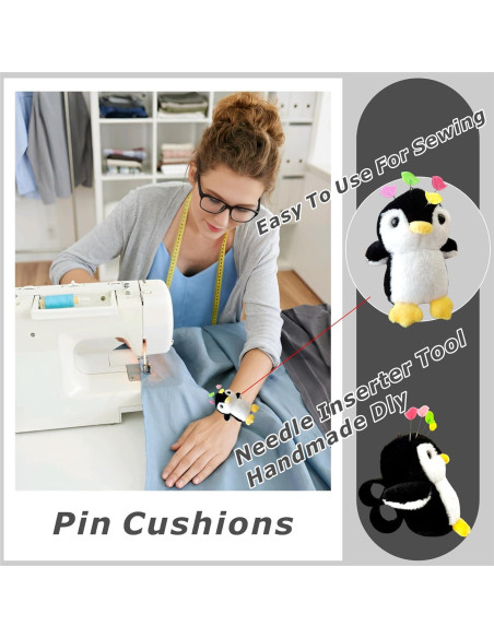 Kit de Costura Almohadilla Pingüino Wefadingla con 50 Agujas
