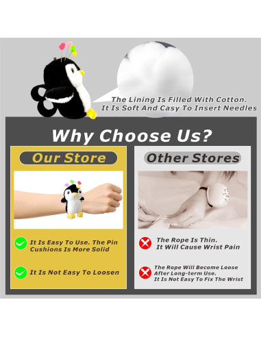 Kit de Costura Almohadilla Pingüino Wefadingla con 50 Agujas