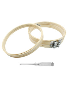 Aros de Bordado Biaungdo 20cm 6 Piezas de Bambú