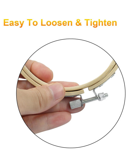 Aros de Bordado Biaungdo 20cm 6 Piezas de Bambú