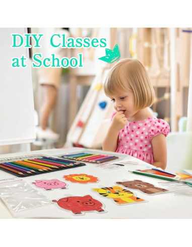 Kit Hojas de Plástico Retráctil LECEHIVO 40 Pcs DIY Arte