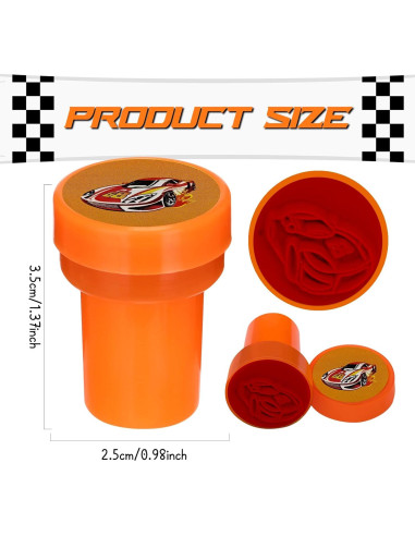 Sellos de Coche de Carreras Cinrobiye 24 Pcs para Niños