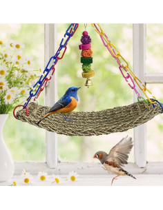 Alfombra de Hierba Marina para Aves Kathson 40x17cm 2 Pcs 2