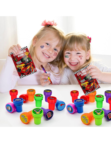 Sellos de Coche de Carreras Cinrobiye 24 Pcs para Niños