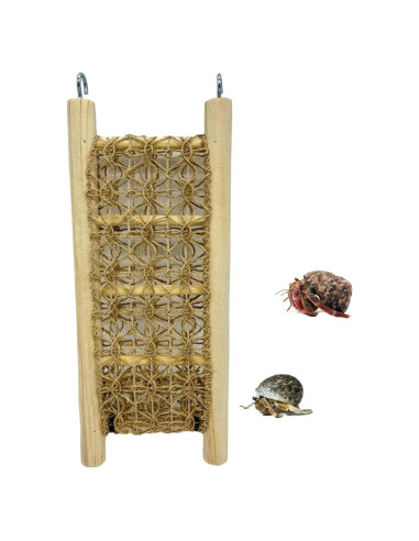 Escalera de Madera para Cangrejos Ermitaños TTBellok 22x8.5cm