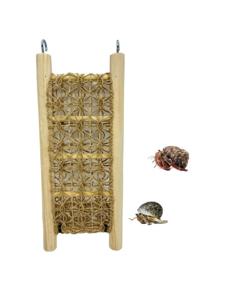 Escalera de Madera para Cangrejos Ermitaños TTBellok 22x8.5cm