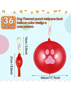 36 Globos de Golpe Temáticos de Perro HSLCGF para Fiestas 2