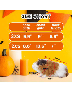 Disfraz de Halloween para Mascotas TUKOAW - 2 Piezas para Animales Pequeños 2