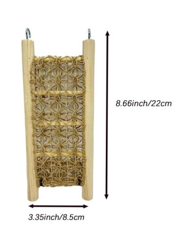 Escalera de Madera para Cangrejos Ermitaños TTBellok 22x8.5cm