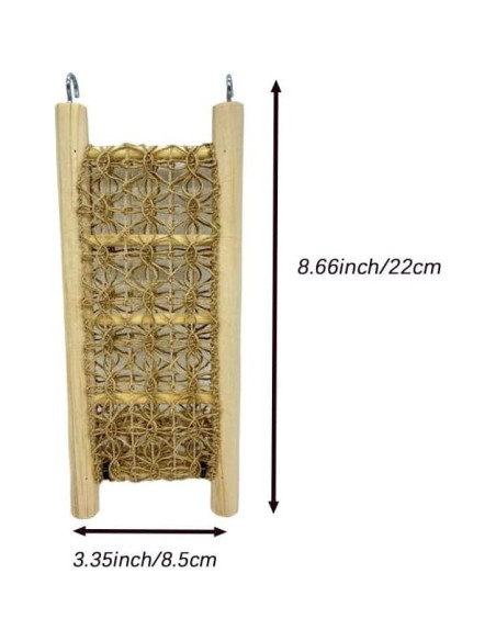 Escalera de Madera para Cangrejos Ermitaños TTBellok 22x8.5cm