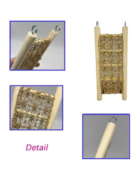 Escalera de Madera para Cangrejos Ermitaños TTBellok 22x8.5cm