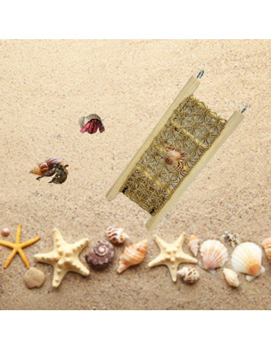 Escalera de Madera para Cangrejos Ermitaños TTBellok 22x8.5cm