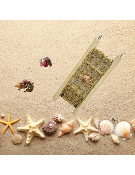 Escalera de Madera para Cangrejos Ermitaños TTBellok 22x8.5cm