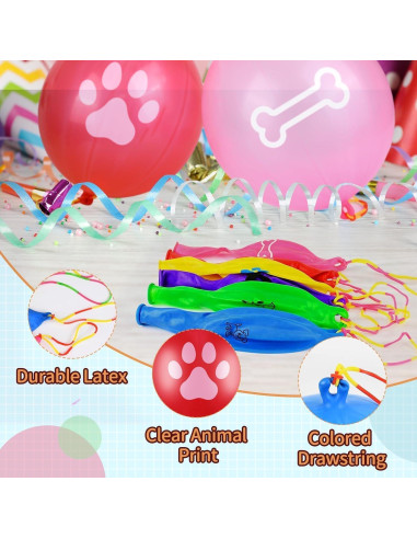 36 Globos de Golpe Temáticos de Perro HSLCGF para Fiestas
