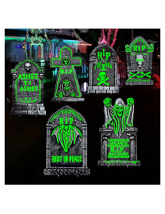 Decoración de Tumbas que Brillan en la Oscuridad CiniQy 6 Pcs