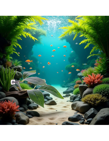 Hoja de Pato para Betta Verde Xinjincang con Ventosa 12.7 cm