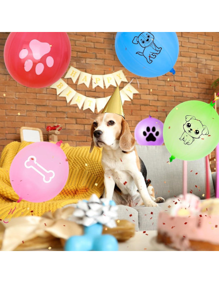 36 Globos de Golpe Temáticos de Perro HSLCGF para Fiestas
