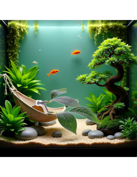 Hoja de Pato para Betta Verde Xinjincang con Ventosa 12.7 cm