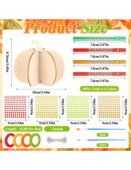Kit de Manualidades de Calabaza 3D RZJSLSHANHAI - 95 Piezas