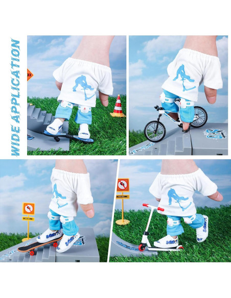 35 Piezas Mini Juguetes para Dedos Charniol - Patineta y Bicicleta