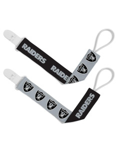 Clips para Chupetes Baby Fanatic Las Vegas Raiders 2-Pack