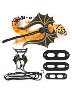 Conjunto Correa y Arnés Ajustable Dragón Barbudo 3 Tamaños