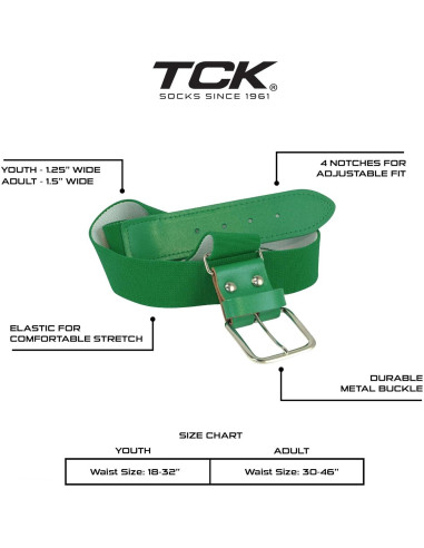 Combo Calcetines y Cinturón TCK para Béisbol y Sóftbol