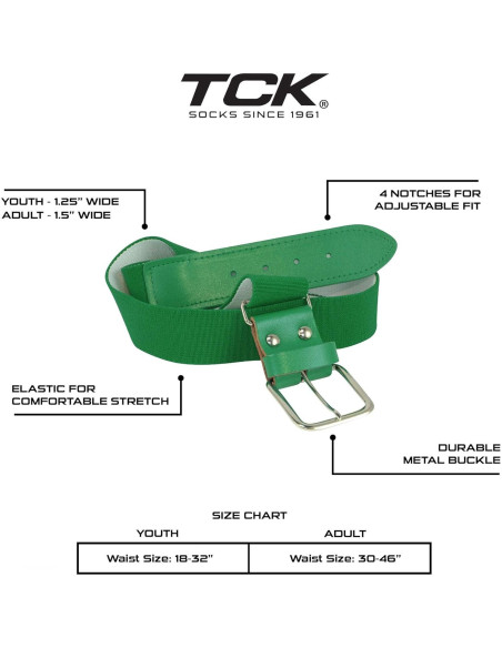 Combo Calcetines y Cinturón TCK para Béisbol y Sóftbol