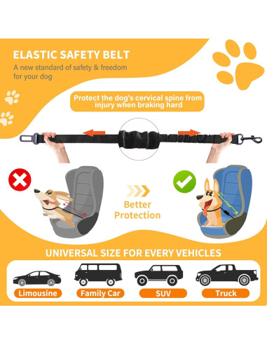 Cinturón de Seguridad para Perros Famstar Ajustable 62.5-91cm