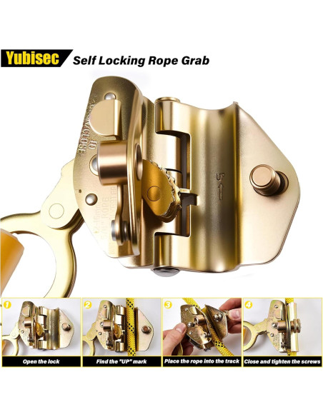 Arnés de Cuerda de Seguridad Yubisec 30m con Absorbedor de Choque