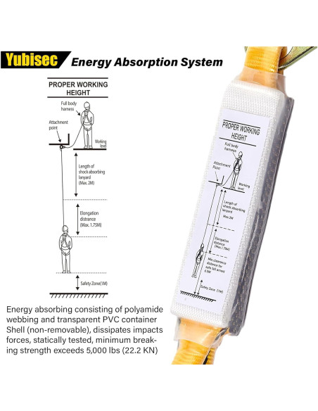 Arnés de Cuerda de Seguridad Yubisec 30m con Absorbedor de Choque