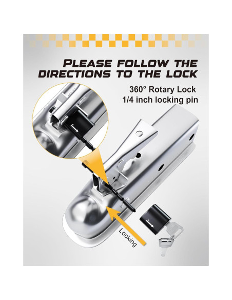 Cerradura de Acoplamiento Ajustable RETRUE 1/4" Pasador