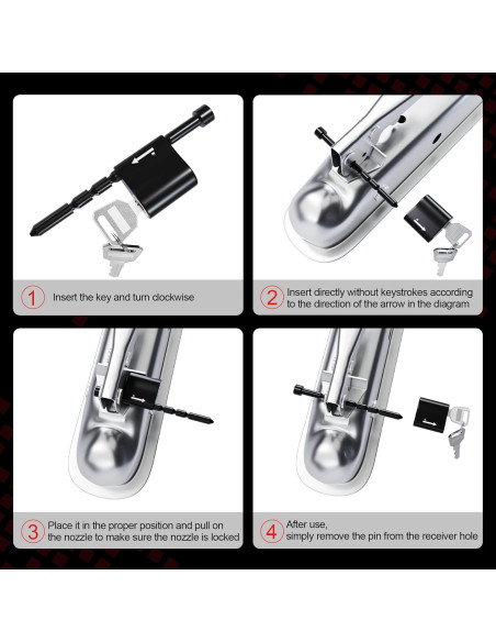 Cerradura de Acoplamiento Ajustable RETRUE 1/4" Pasador