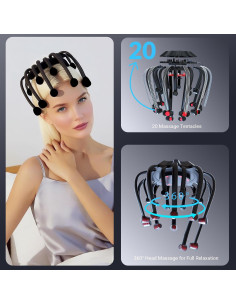 Masajeador Eléctrico de Cuero Cabelludo MEDAMOC 20 Cabezas 360 2