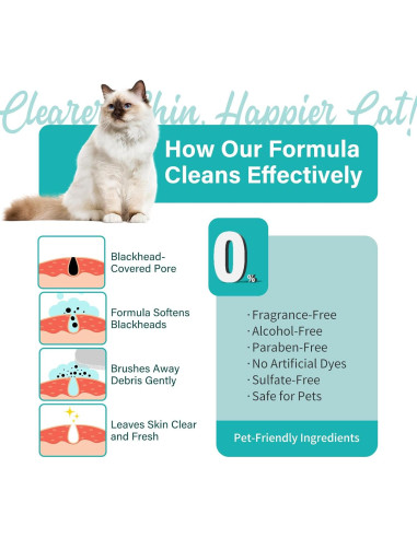 Limpiador de Acné para Gatos GJYC PET 60 ml - Sin Enjuague