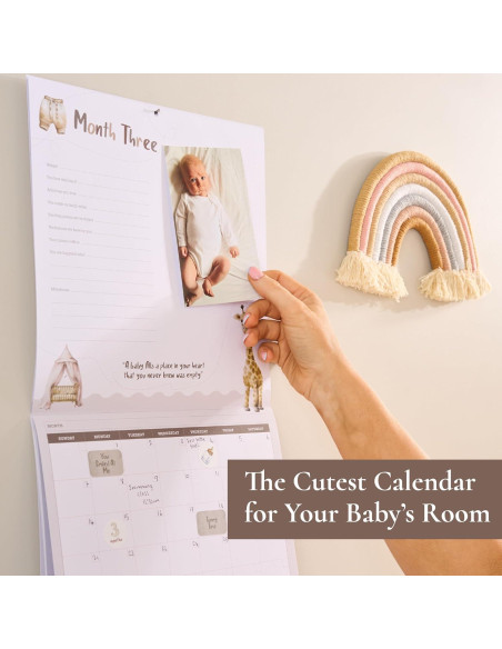 Calendario del Primer Año del Bebé Bibi & Beau con 100 Pegatinas