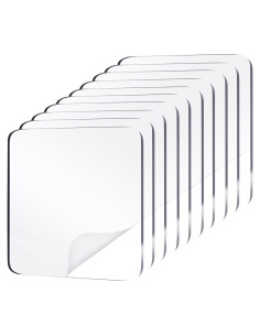 10 Almohadillas Adhesivas Transparentes Doble Cara 6x6 cm Cretty-Meet