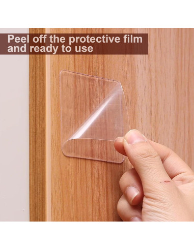 10 Almohadillas Adhesivas Transparentes Doble Cara 6x6 cm Cretty-Meet