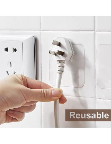 10 Almohadillas Adhesivas Transparentes Doble Cara 6x6 cm Cretty-Meet