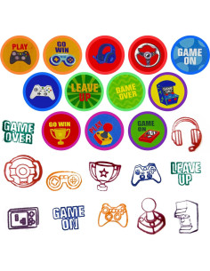 Sellos de Fiesta de Videojuegos Cinrobiye 24 PCS Creativos 2
